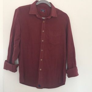 UnTuck It Maroon button down Cotton Small
